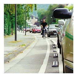 Moravia Trennbalken rot weiß reflektierend 1200 x 150 x 45 mm + Dübelmaterial