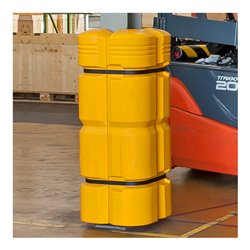 Moravia Säulenschutz aus PE gelb 1100 mm hoch für Rechtecksäulen Seitenlänge 200-300 mm