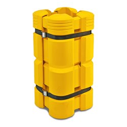 Moravia Säulenschutz aus PE gelb 1100 mm hoch für Rechtecksäulen Seitenlänge 200-300 mm