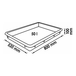 VIGOR Mehrzweckwanne 50 l V5488