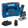 Bosch Akku-Kantenfräse GKF 12V-8 mit 2 x 3,0 Ah Li-Ion Akku L-BOXX