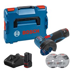 Bosch Akku-Winkelschleifer GWS 12V-76 mit 2 x 3,0 Ah Li-Ion Akku