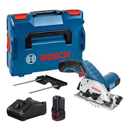 Bosch Akku-Kreissäge GKS 12V-26 mit 2 x 3,0 Ah Li-Ion Akku L-BOXX