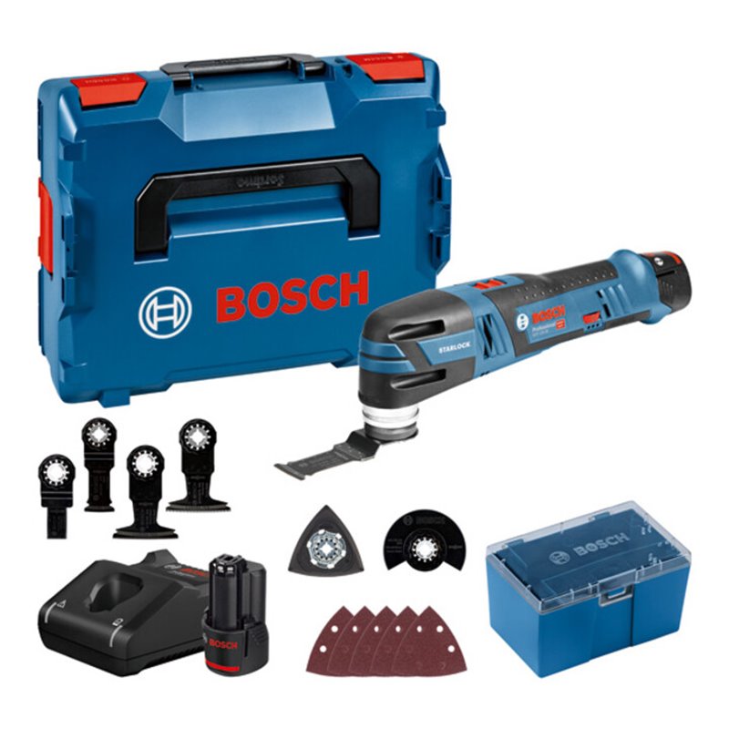 Bosch Akku-Multi-Cutter GOP 12V-28 mit 2 x 3,0 Ah Li-Ion Akku L-BOXX