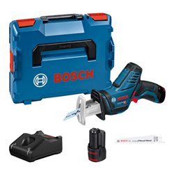 Bosch Akku-Säbelsäge GSA 12V-14 mit 2 x 3,0 Ah Li-Ion Akku L-BOXX