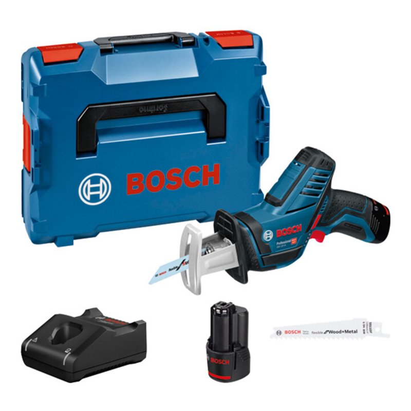 Bosch Akku-Säbelsäge GSA 12V-14 mit 2 x 3,0 Ah Li-Ion Akku L-BOXX