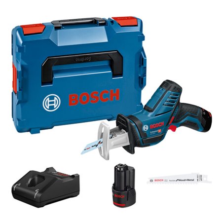 Bosch Akku-Säbelsäge GSA 12V-14 mit 2 x 3,0 Ah Li-Ion Akku L-BOXX