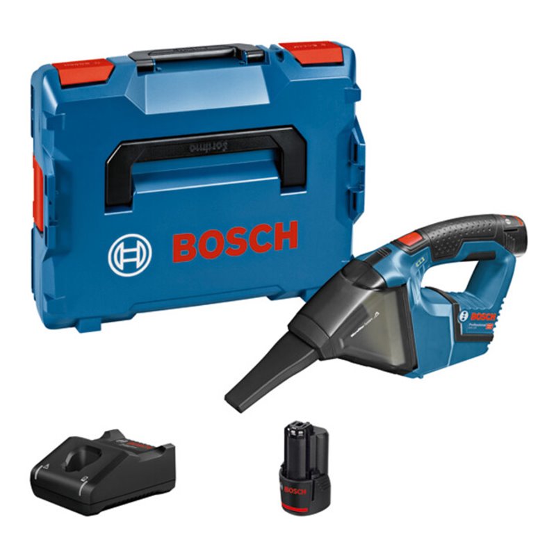 Bosch Akku-Sauger GAS 12V mit 2 x 3,0 Ah Li-Ion Akku L-BOXX