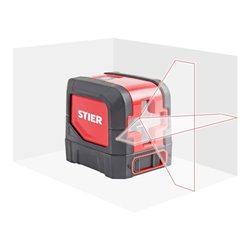 STIER Kreuzlinienlaser 2x120° 635 nm rot