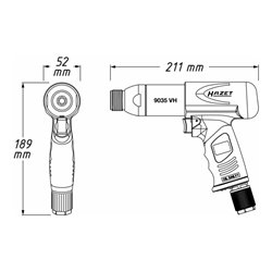 HAZET Meißel-Hammer-Satz 9035H/6 Anzahl Werkzeuge: 6