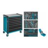 HAZET Werkstattwagen Assistent 179NXL-7/265 Schubladen flach: 5 x 77 x 696 x 398 mm Schubladen hoch: 2 x 162 x 696 x 398 mm