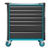 HAZET Werkstattwagen Assistent 179NXL-7/265 Schubladen flach: 5 x 77 x 696 x 398 mm Schubladen hoch: 2 x 162 x 696 x 398 mm