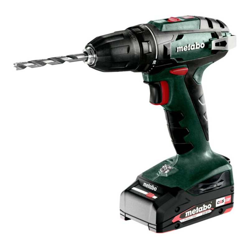 Metabo Akku-Bohrschrauber BS 18 metaBOX 145 18V 2x2Ah Li-Power + SC 30