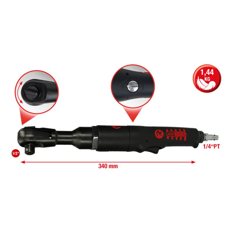 KS Tools 1/2' MONSTER Hochleistungs-Druckluft-Umschaltratsche