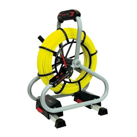 Runpotec Kabeleinziehband-Glasfaser-mit Stahlhaspel, Bandlänge: 80m