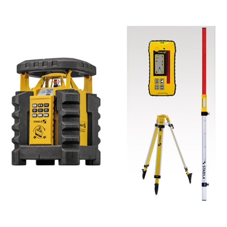 STABILA Rotationslaser LAR 350 mit manueller 2-Achsen-Neigung 9-teiliges Set