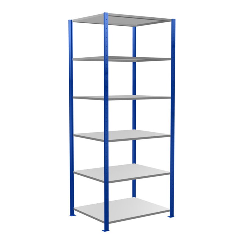 Schulte Grundregal Steckregal MULTIplus150 2500 x 1000 x 800 mm 6 Fachböden Kreuzstrebe RAL 5010/verzinkt