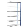 Schulte Anbauregal Steckregal MULTIplus150 2500 x 1300 x 600 mm 6 Fachböden Kreuzstrebe RAL 5010 enzianblau/verzinkt