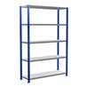 Schulte Grundregal Steckregal MULTIplus250 2000 x 1300 x 400 mm 5 Fachböden Kreuzstrebe RAL 5010 enzianblau/verzinkt