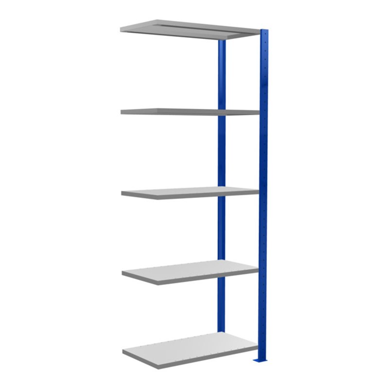 Schulte Anbauregal Steckregal MULTIplus150 2000 x 750 x 400 mm 5 Fachböden Kreuzstrebe RAL 5010 enzianblau/verzinkt/verzinkt