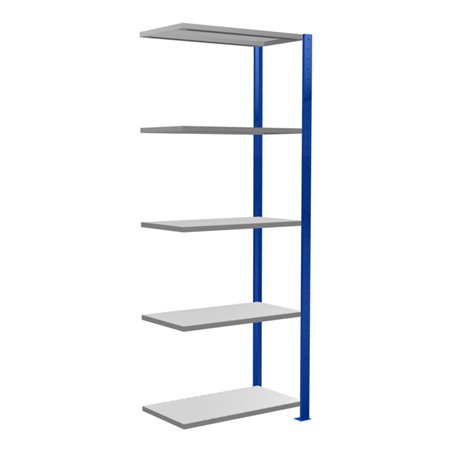 Schulte Anbauregal Steckregal MULTIplus150 2000 x 750 x 400 mm 5 Fachböden Kreuzstrebe RAL 5010 enzianblau/verzinkt/verzinkt