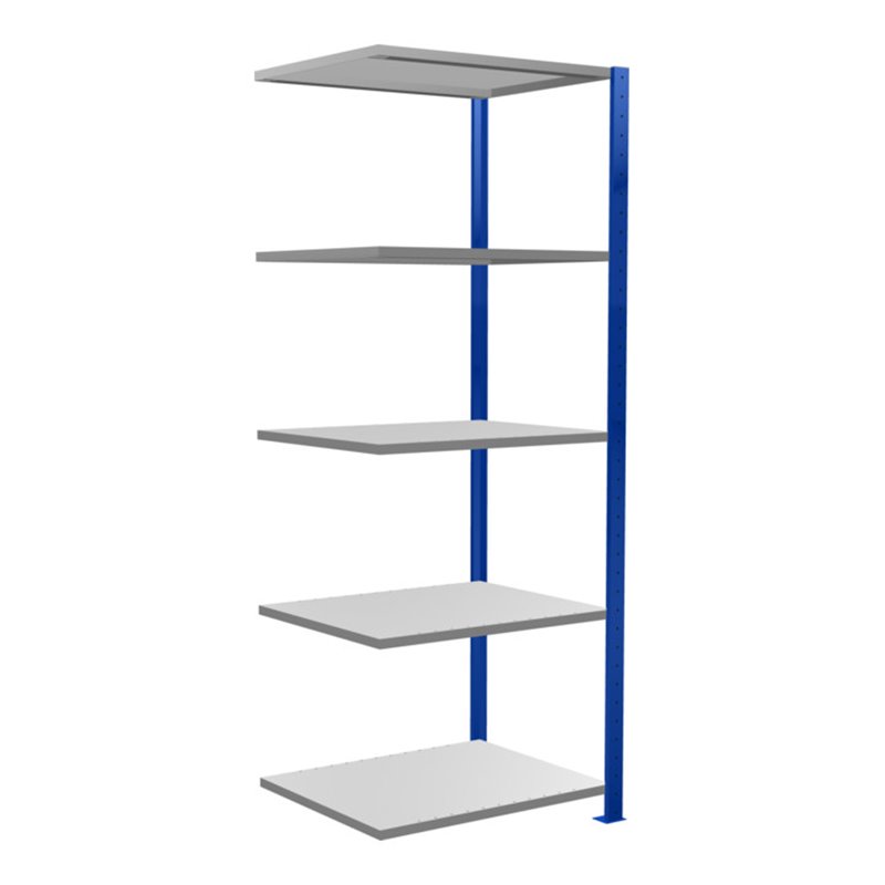 Schulte Anbauregal Steckregal MULTIplus150 2000 x 750 x 600 mm 5 Fachböden Kreuzstrebe RAL 5010 enzianblau/verzinkt/verzinkt