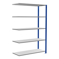 Schulte Anbauregal Steckregal MULTIplus150 2000 x 1300 x 500 mm 5 Fachböden Kreuzstrebe RAL 5010 enzianblau/verzinkt