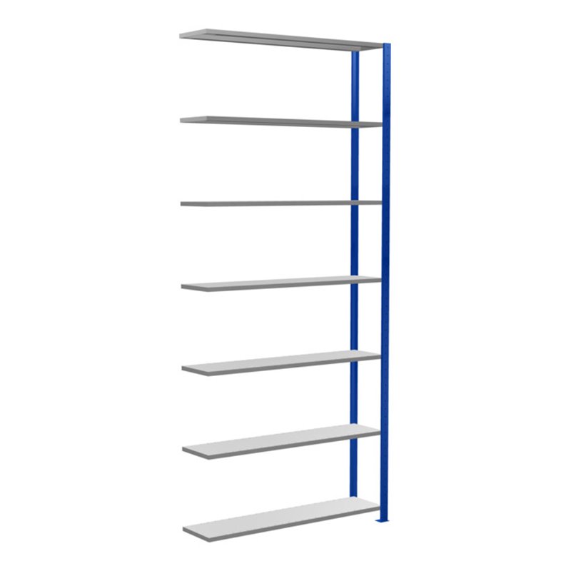 Schulte Anbauregal Steckregal MULTIplus150 3000 x 1300 x 300 mm 7 Fachböden Kreuzstrebe RAL 5010 enzianblau/verzinkt