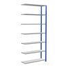 Schulte Anbauregal Steckregal MULTIplus150 3000 x 1300 x 400 mm 7 Fachböden Kreuzstrebe RAL 5010 enzianblau/verzinkt