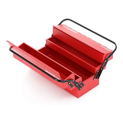 Gedore red Werkzeugkasten, 5 Fächer, groß, leer, Maße (LxBxH): 260x535x210 mm, rot, Stahlblech, Sortierbox, R20600073