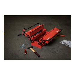 Gedore red Werkzeugkasten, 5 Fächer, groß, leer, Maße (LxBxH): 260x535x210 mm, rot, Stahlblech, Sortierbox, R20600073