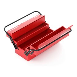 Gedore red Werkzeugkasten, 5 Fächer, groß, leer, Maße (LxBxH): 260x535x210 mm, rot, Stahlblech, Sortierbox, R20600073