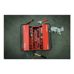 Gedore red Werkzeugkasten, 5 Fächer, groß, leer, Maße (LxBxH): 260x535x210 mm, rot, Stahlblech, Sortierbox, R20600073