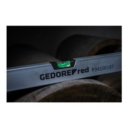 Gedore red Wasserwaage, magnetisch, 1000 mm lang, mit Vertikal- und Horizontal-Libelle, Messgenauigkeit +/- 0,5 mm/m, R94100187