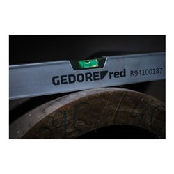 Gedore red Wasserwaage, magnetisch, 1000 mm lang, mit Vertikal- und Horizontal-Libelle, Messgenauigkeit +/- 0,5 mm/m, R94100187