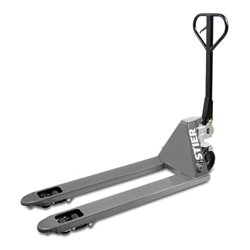 STIER Gabelhubwagen Tragkraft 2500kg Gabellänge 1150mm Nylon-Reifen grau