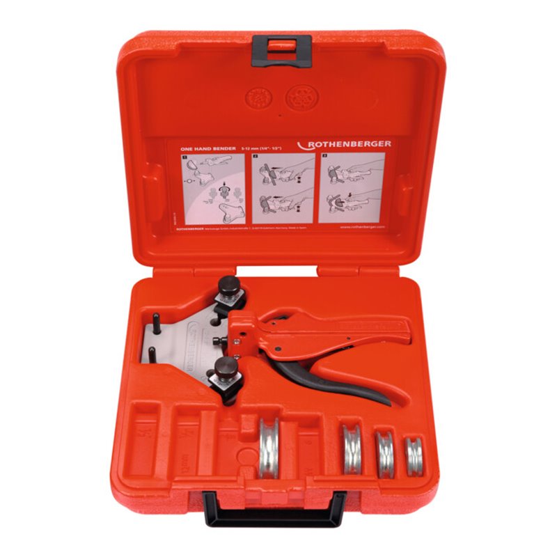 Einhandbiegegerät TUBE BENDER b.90Grad Arbeitsber.5-6-8-10mm 5-tlg.Rothenberger