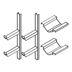 Säbu Fassregal über die halbe Breite