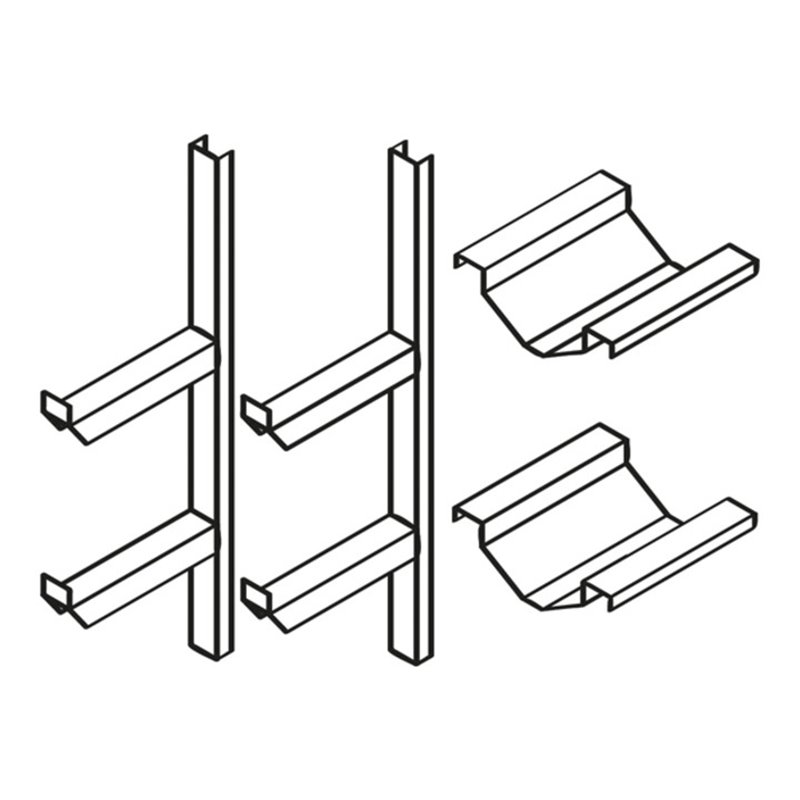 Säbu Fassregal über die halbe Breite