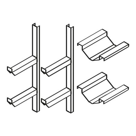 Säbu Fassregal über die halbe Breite