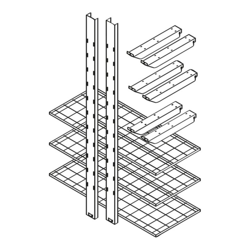 Säbu Gitterrostregal 1200 mm