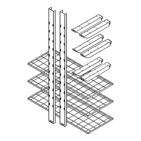 Säbu Gitterrostregal 1200 mm