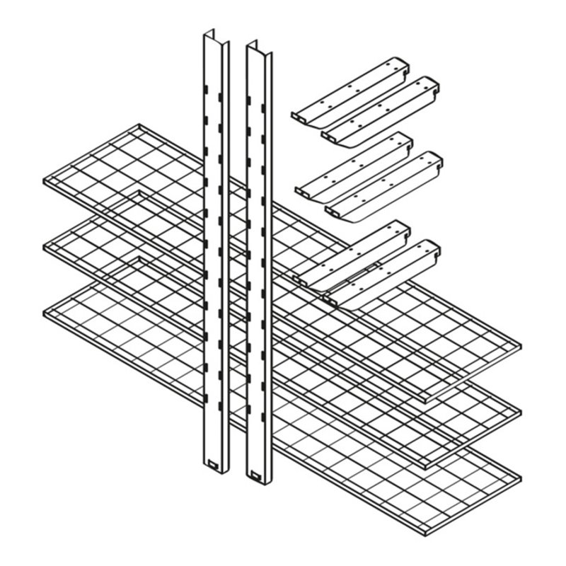 Säbu Gitterrostregal 2000 nn