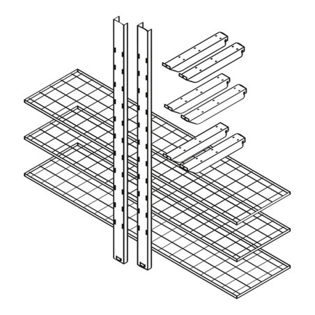 Säbu Gitterrostregal 2000 nn