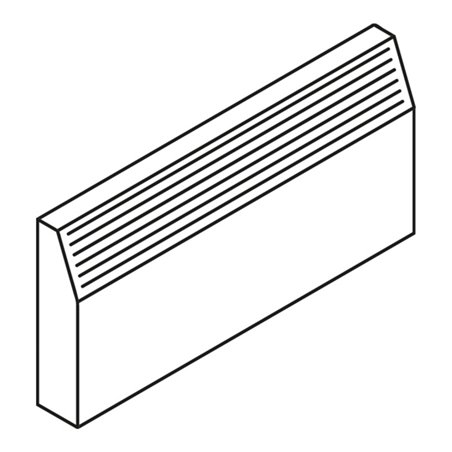 Säbu Elektro-Wandkonvektor 2000 Watt Mit Thermostat und stufenlosem Temperaturwähler