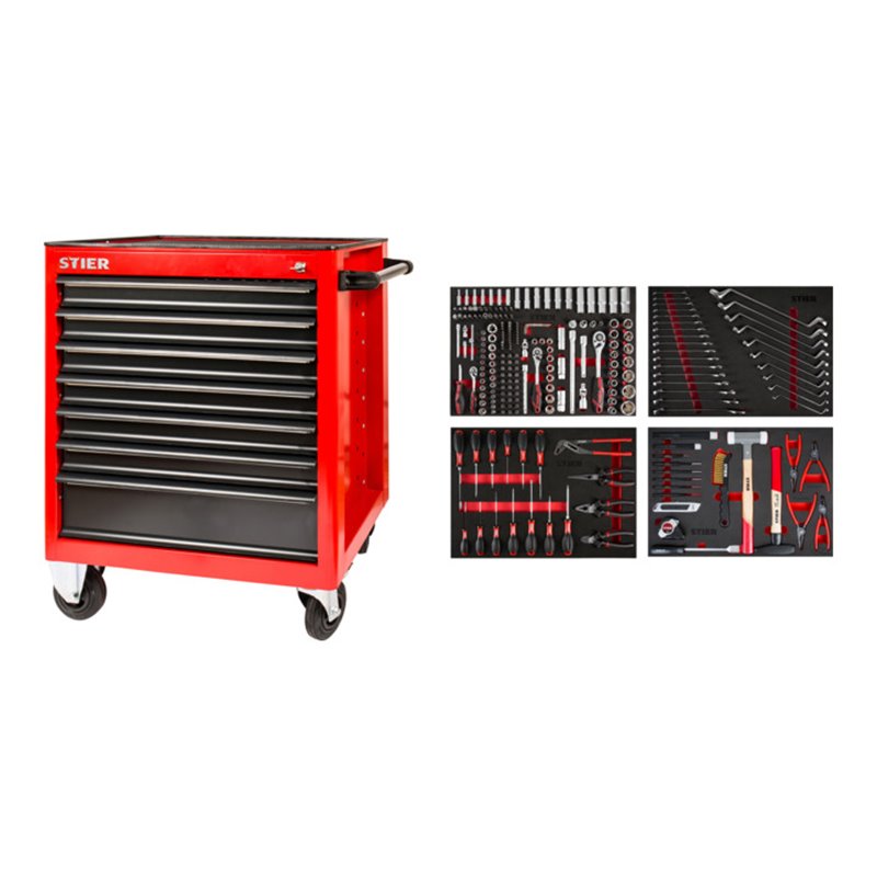 STIER Werkstattwagen bestückt 241-teilig