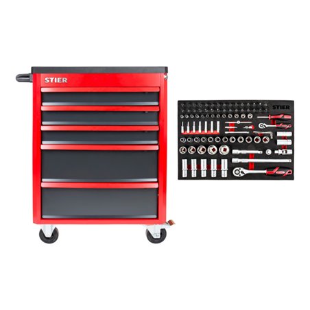 STIER Werkstattwagen bestückt, 92-teilig