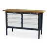 STIER Werkbank mit 6 Schubladen BxTxH 1500x600x960 mm RAL 7016 / RAL 7035