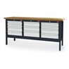 STIER Werkbank mit 11 Schubladen BxTxH 2000x600x960 mm RAL 7016 / RAL 7035
