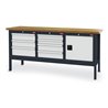 STIER Werkbank mit 7 Schubladen und 1 Tür BxTxH 2000x600x960 mm RAL 7016 / RAL 7035